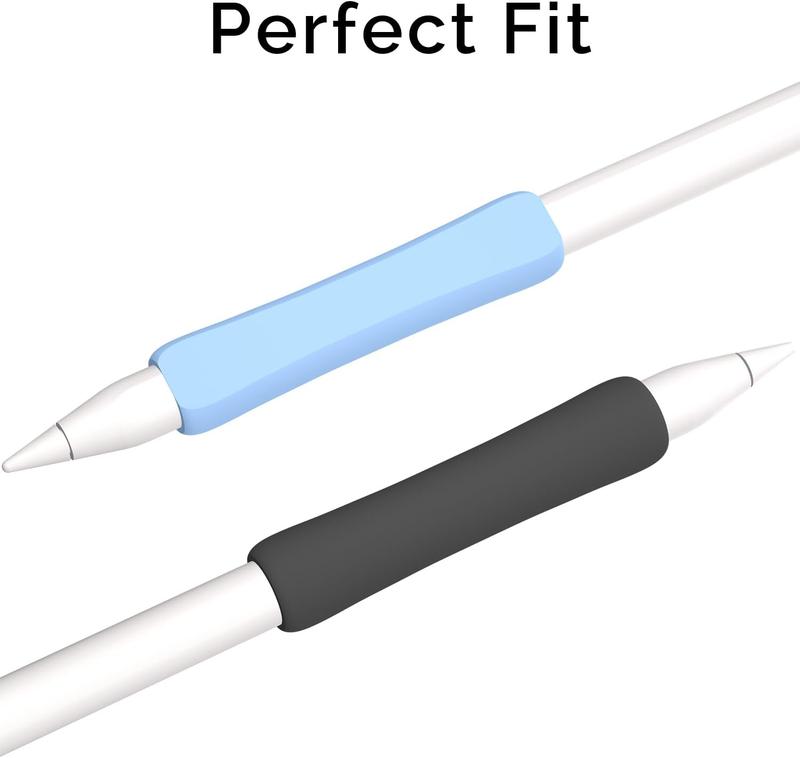 4 Pack  Grip Compatible with  Pencil 2nd Generation,  Pencil USB-C &  Pencil Pro  iPencil Grip (White Blue Midnight Blue Black)