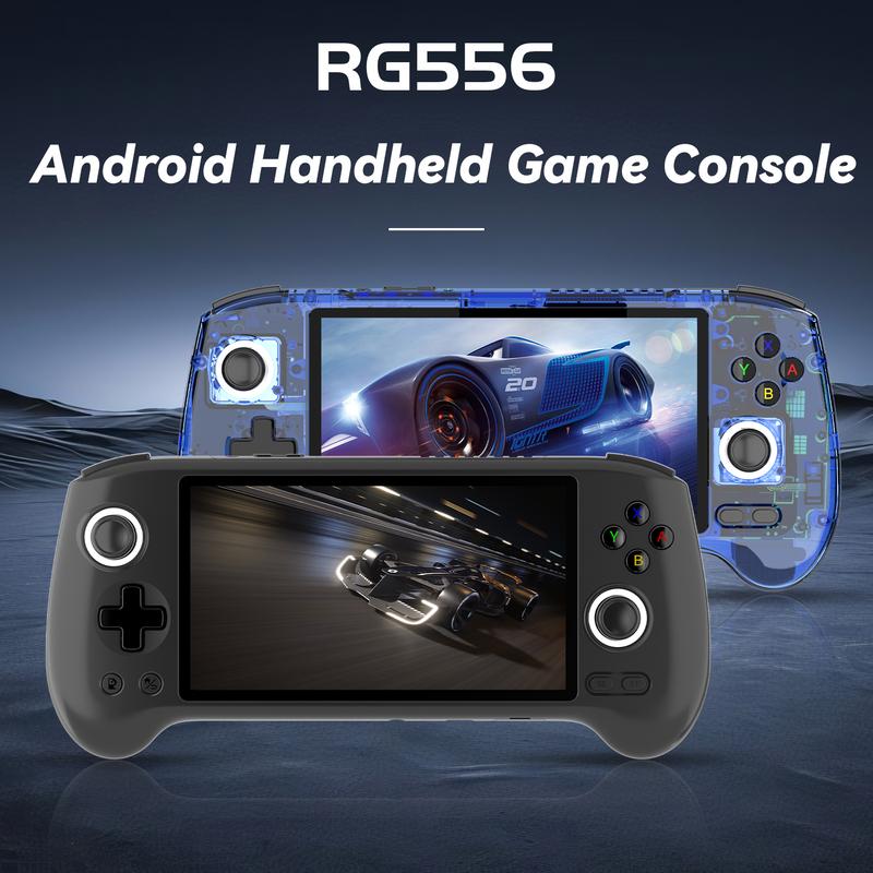 ANBERNIC RG556 Retro Handheld Game Console 5.48 inch AMOLED Screen Video Game Player Android 13 With 5500mAh Battery Support Bluetooth & WiFi Built-in Hall joystick Six-axis Gyroscope Sensor USB Type-C Supports 1080p Display Port Output Card Protection