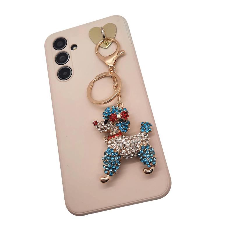 Paris the Poodle Glitzy Drop Phone Charm for Bags, Keys, Purses and Tumblers