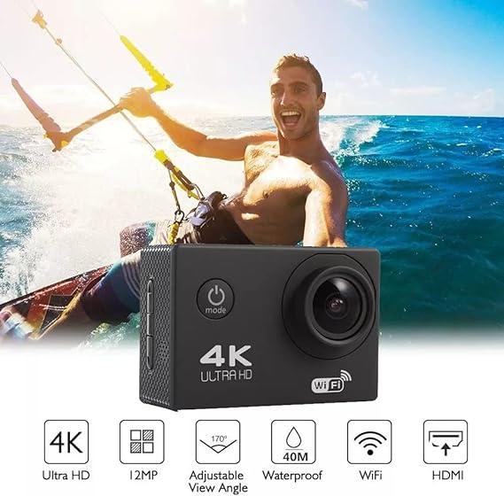 4k 1080p Sports Action Camera Motorcycle Helmet Bicycle Underwater Camera for Phone Slow Motion Diving Cycling