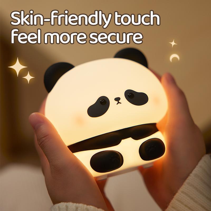 Cute Panda Design Silicone Night Light, USB Powered LED Night Light, Decorative Light For Kids Bedroom Living Room Toys Gift