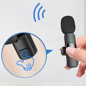 1 count  Professional Wireless Lavalier Lapel Microphone for iPhone, Android, iPad - Cordless Omnidirectional Condenser Recording Mic for Interview Video Podcast Vlog,(black)