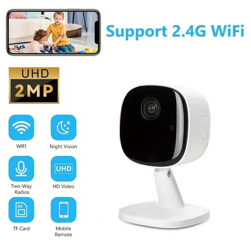 1 Piece 1080P FHD Wireless Surveillance Camera, Home Security Smart Camera, Full Color Night Vision, Two-Way Voice Call, Motion Detection, Built-in AP Hotspot, Mobile Phone Remote Application, suitable for Indoor and Outdoor Baby and Pet Monitoring