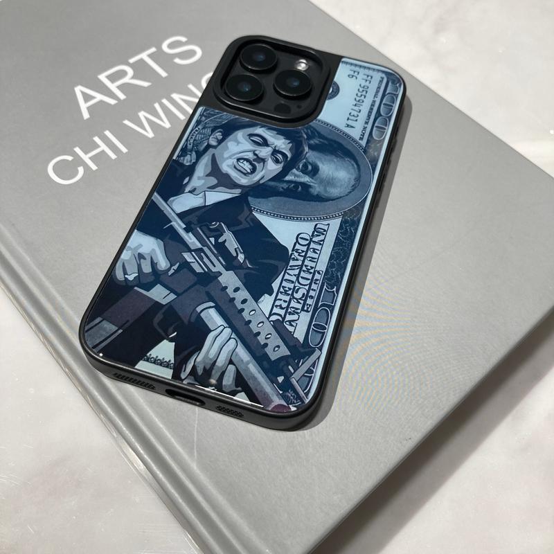 Retro Style Scarface Film Case - Creative Transparent TPU for iphone16,15,14,13,12,11