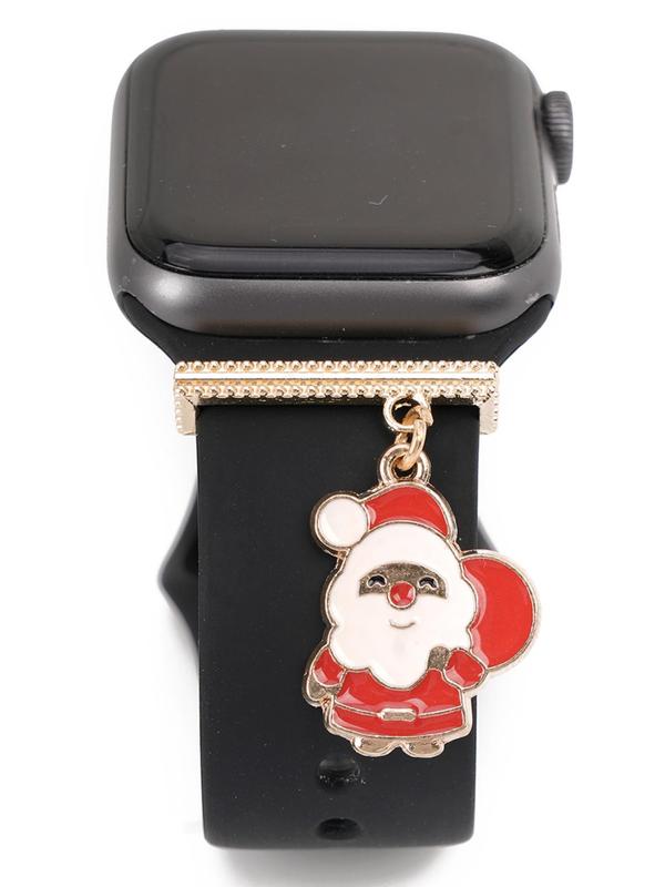 Cartoon Santa Claus Charms for Apple Watch Band 41mm 40mm 38mm 9 8 7 SE 6 5 4 3 2 1, Fashionable Accessories for Apple Watch, Trendy Watch Accessories for Women