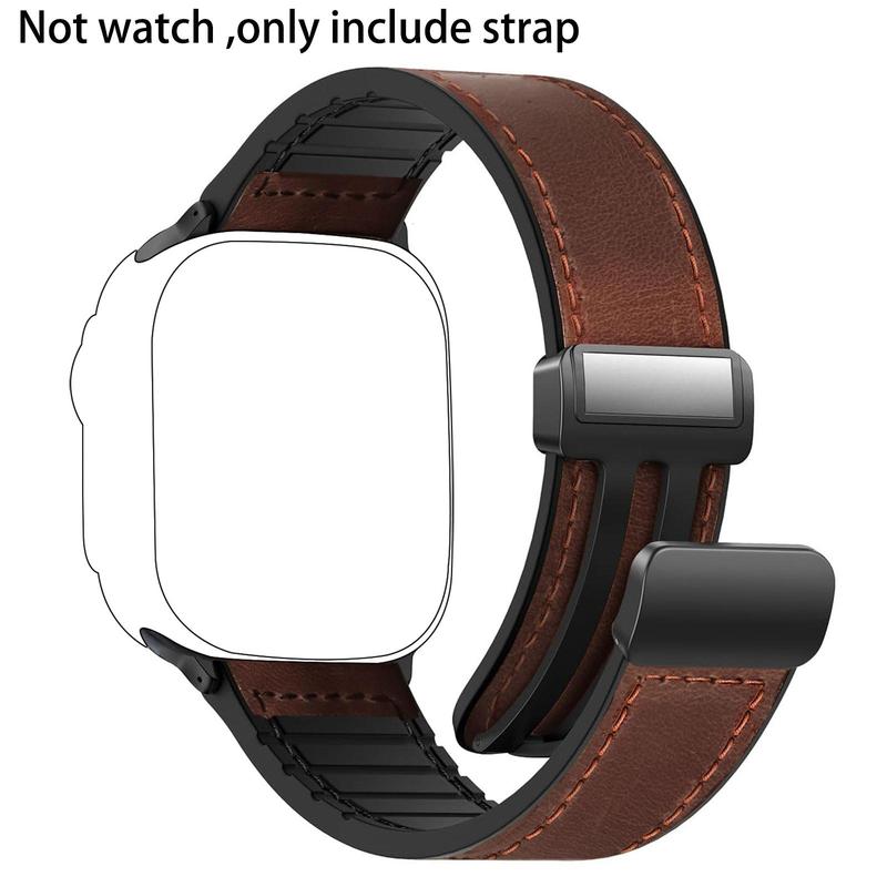 Magnetic PU Leather Watch Band, Replacement Watch Band for iWatch Series, Smart Watch Accessories for Men & Women