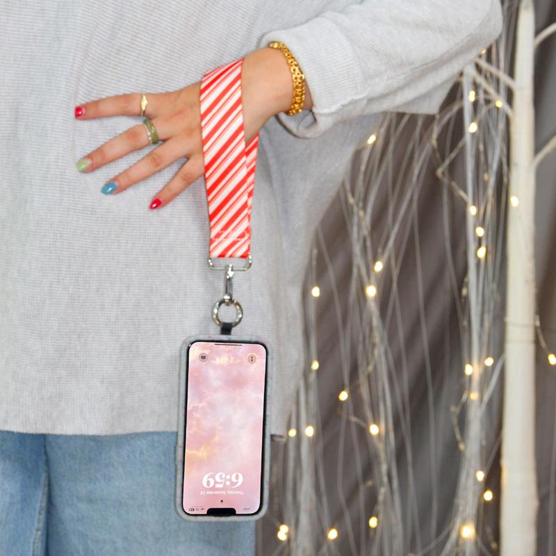 Clip & Go Christmas Strap - Adjustable Crossbody Strap for Your Phone with Detachable Wristlet Accessories Smartphone