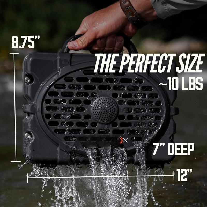 Gen 2: Loud! Outdoor Portable Bluetooth 5.0 Speaker | Rugged, IP67, Waterproof, Impact Resistant & Dustproof (Plays to 120db, Pair 2X for True L-R Stereo), Thunderhead Gray Black