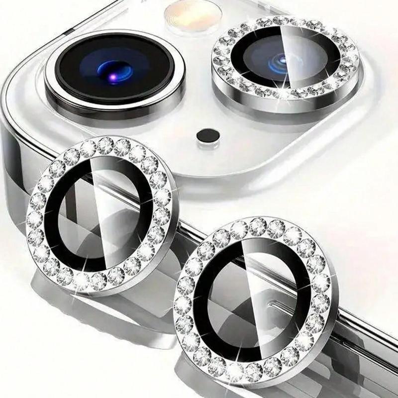 Phone Lens Protector Film, Ring Protective Lens Film, Mobile Phone Accessories Compatible with iPhone 11 12 13 14 15 Pro Max