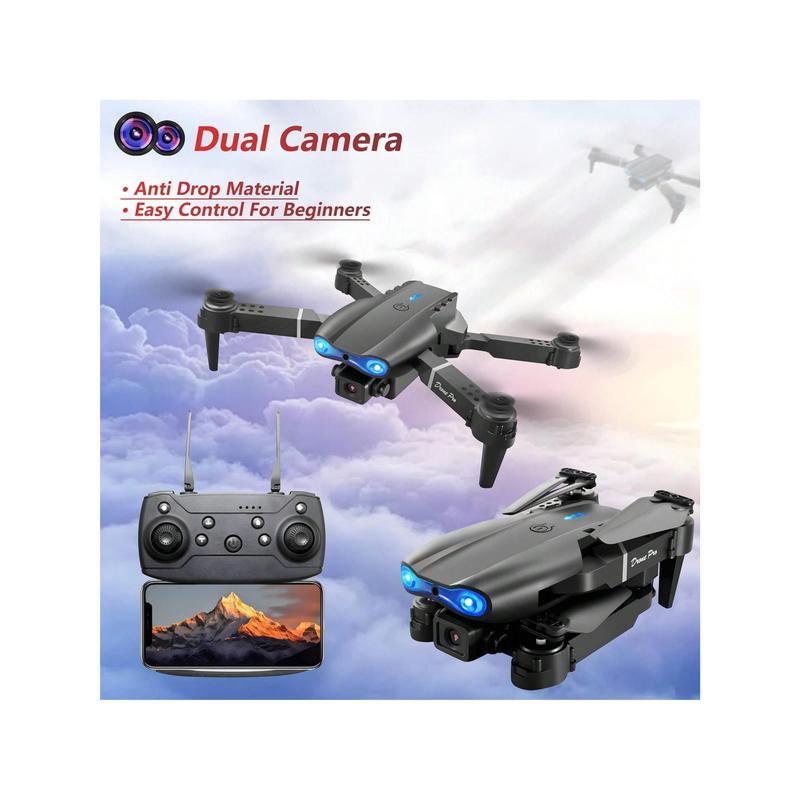 E99 Drone With Camera, Foldable RC Drone, Remote Control Drone Toys For Beginners Men's Gifts, Indoor And Outdoor Affordable UAV, Christmas Halloween Thanksgiving Gift