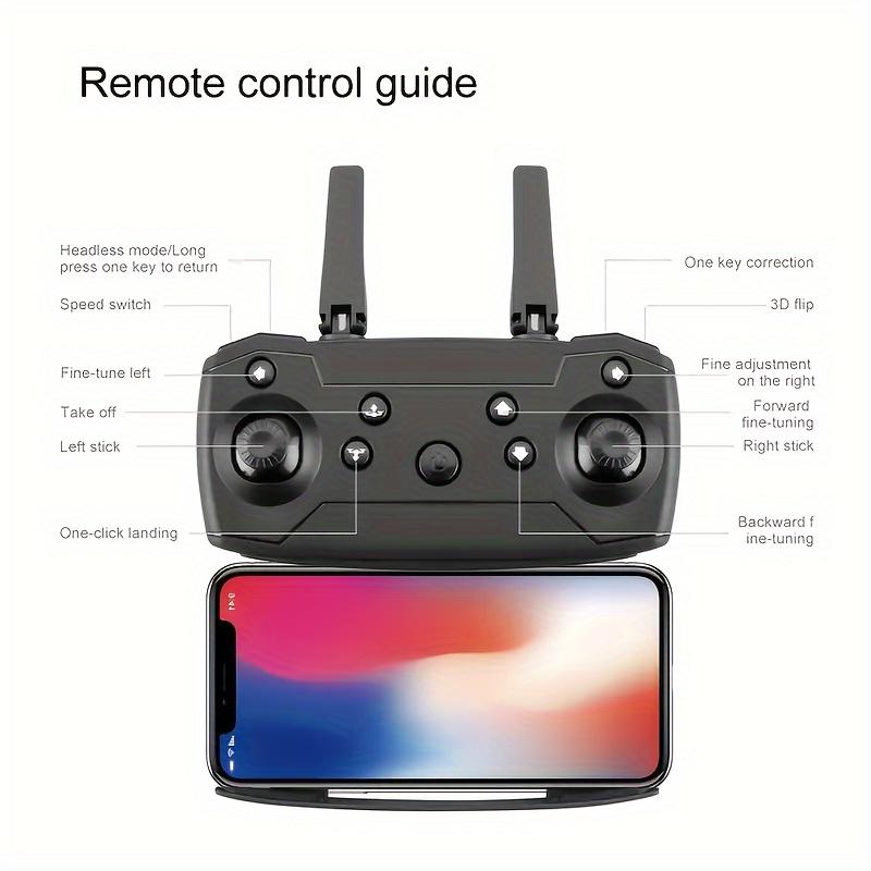 Dual camera drone, foldable, FPV real-time video RC quadcopter, equipped with 4K camera, 2 batteries, suitable for adults and beginners