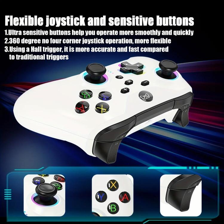 Wireless Controller for Xbox OneController,2.4GHz Xbox One ControllerWireless with 8 Color RGB Light Programmable 800mAhBattery,Compatible with XboxOne,Xbox One S X,Xbox One Series X  S