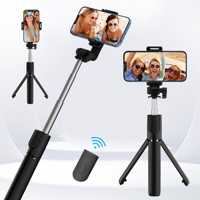 Battery Powered Portable Selfie Stick, 360-Degree Rotatable Live Streaming Remote Control Selfie Stick, Phone Tripod for Travel, Outdoor Photographing Use