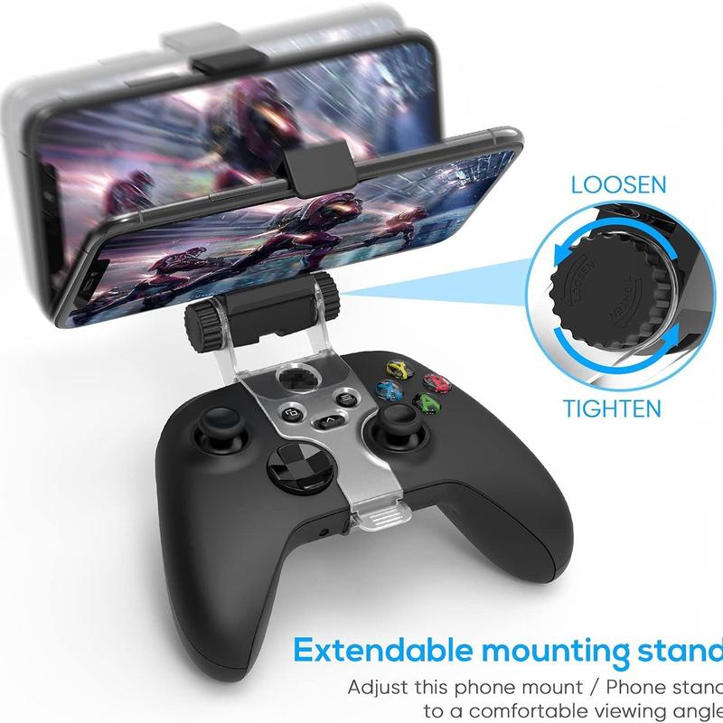 DOBE FOMIS ELECTRONICS Foldable Controller Phone Holder, Adjustable Controller Mobile Phone Clip Stand, Mobile Phone Stand for X Series S X, Xbox One S X