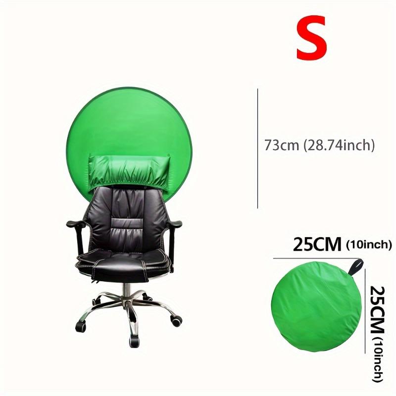 Green Screen Backdrop Collapsible Video Studio Vlogging Streaming Background With Chair Mount