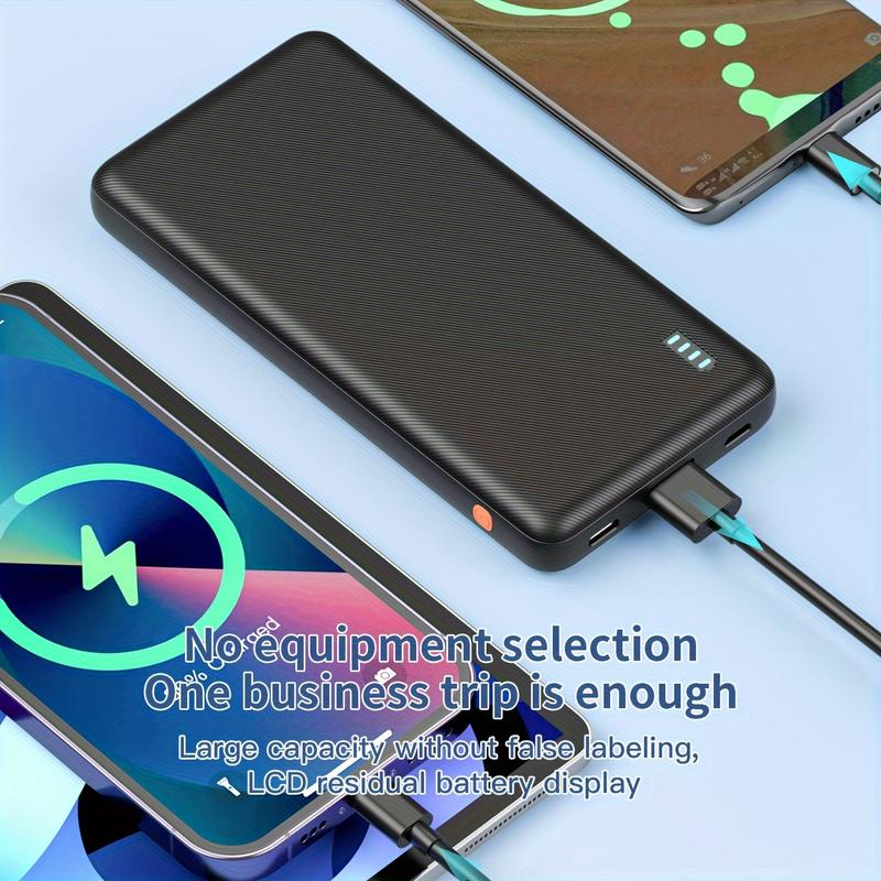 10000MAh Portable Mobile Power Pack, with LED Power Display, Outdoor Emergency Backup Battery Pack, USB Type-C Micro Interface, Suitable for iPhone,Android and Other Mobile Phones, USB-A Output Compatible with Mobile Digital Electronic Devices