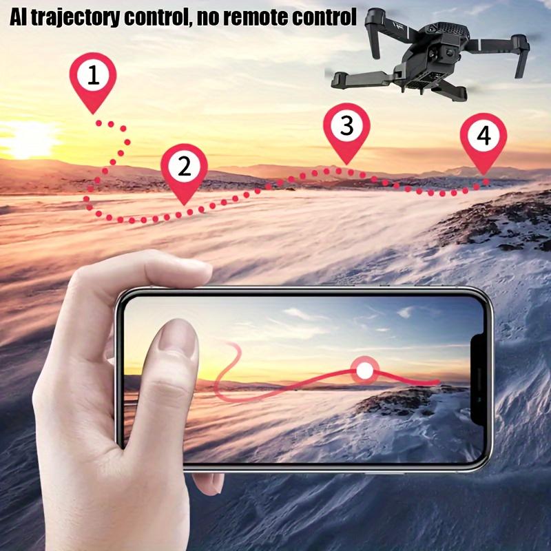 Dual camera drone, foldable, FPV real-time video RC quadcopter, equipped with 4K camera, 2 batteries, suitable for adults and beginners