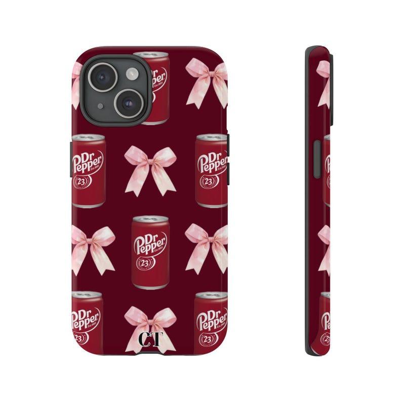 Dr Pepper Coquette Phone Case, Cute Pink Bow Collage Phone Case, Aesthetic Girly Phone Case, Phone Cases Phone Cover Hard Case Tough 2-piece Phone Case