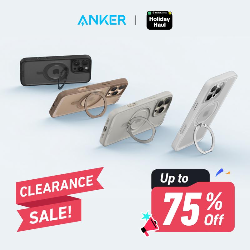 Anker MagGo Magnetic Case with Sturdy 360° Ring Stand for iPhone, Military-Grade Shockproof Kickstand with MagSafe Holder Grip