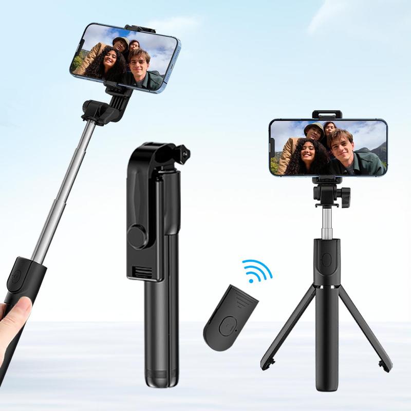 Battery Powered Portable Selfie Stick, 360-Degree Rotatable Live Streaming Remote Control Selfie Stick, Phone Tripod for Travel, Outdoor Photographing Use