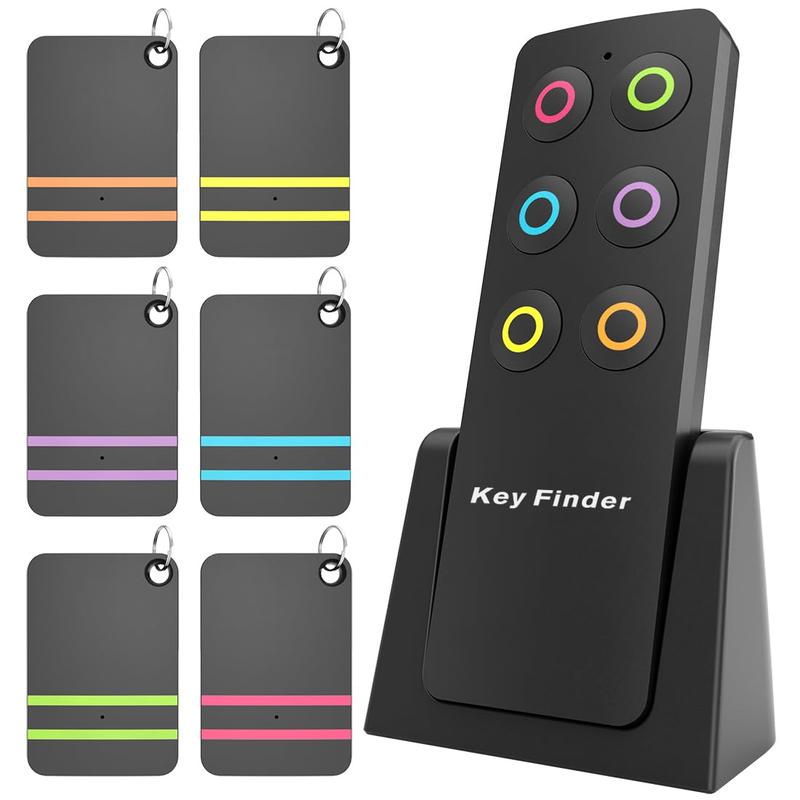 Key Locator, Key Tracker, 1 Count Portable Key Locator Transmitter with 6 Receivers, Wallet Tracker, Item Locator for Key, Remote, Wallet & Passport