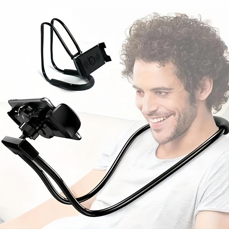 Neck Hanging Phone Holder, Multipurpose Desktop Live Streaming Lazy Neck Phone Holder, Phone Accessories for Bed, Sofa, Car, Selfie, Live