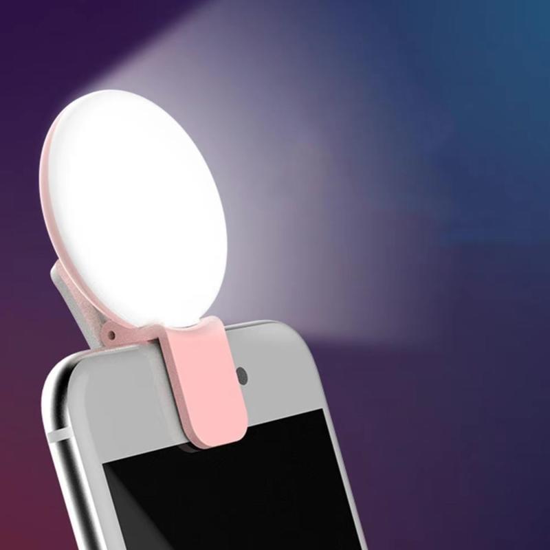 Phone Flash Light Clip, Mini Phone Flash Light, Portable 5 Gear Phone Fill Light, Mobile Phone Selfie Light, Suitable for Mobile Phone, Tablet, Camera, Video, Photography