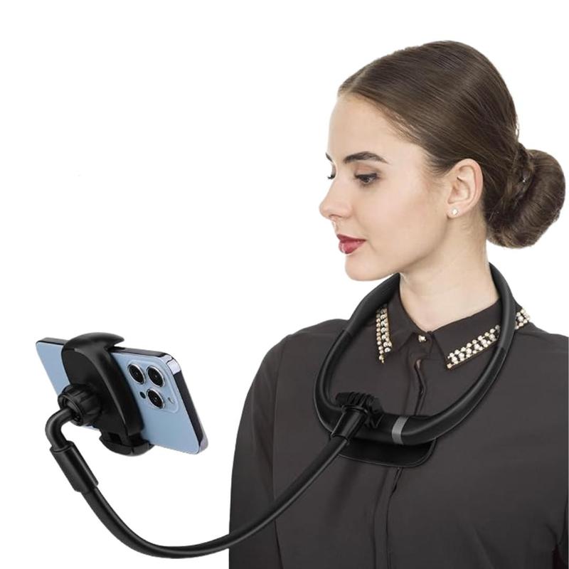 Silicone Neck Phone Holder, Hands-free Flexible Gooseneck Phone Holder, Video Recording Neck Hanging Phone Bracket, Phone Accessories