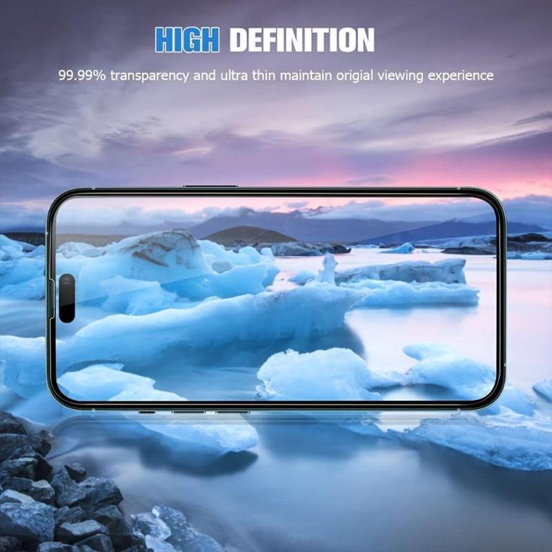 Ultra-high Definition Phone Screen & Phone Lens Protector Kit, Including 2pcs Anti-scratch Mobile Phone Screen Protective Film & 2pcs Lens Protector, Phone Accessories Compatible with iPhone 11 Pro Max 12 13 14 15 Pro Max Series