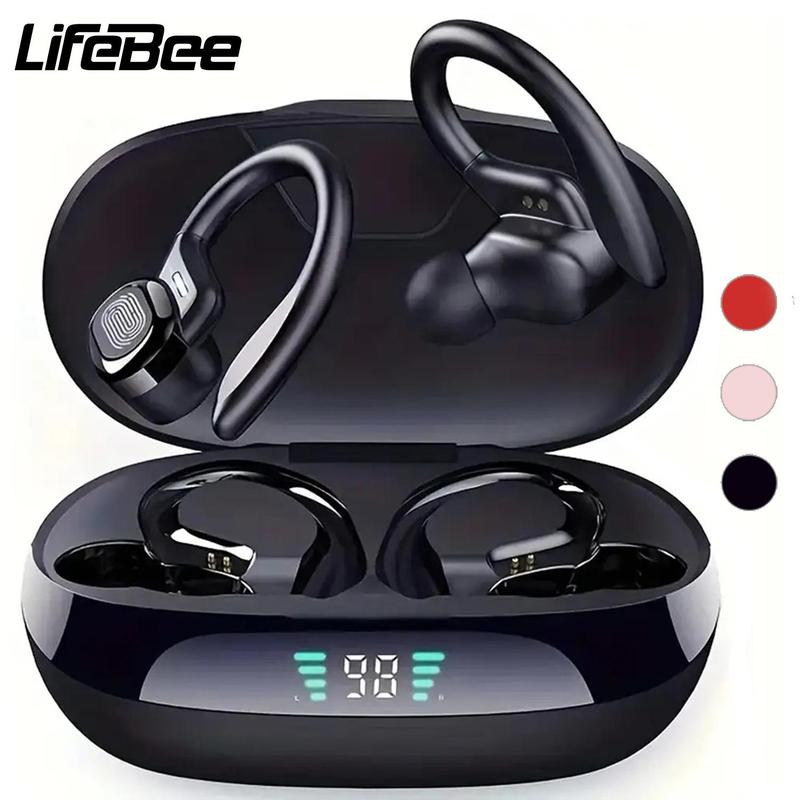 LIFEBEE Wireless Audio Earphone, In-ear Design Earphone with LED Power Display, Noise Cancelling Earphone for Sports Running, Back to School Gifts