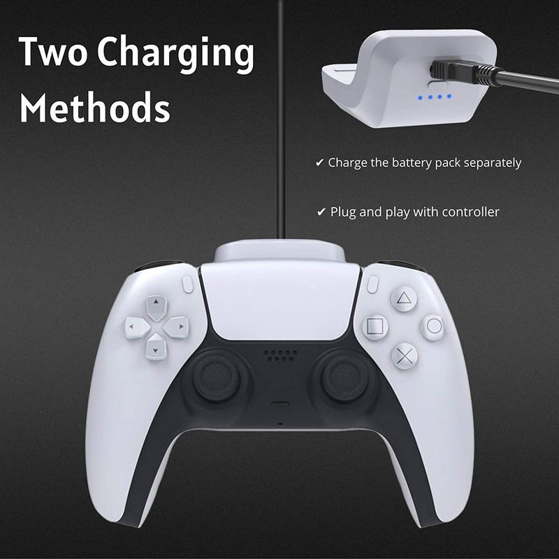 Rechargeable Battery Pack, Compatible with PS5 DualSense Edge Controller, 1500mAh Portable Lightweight Battery Pack with LED Indicator and USB Type-C Charging Cable, Controller Gaming Accessories Console for Playstation 5 Scuf Controller