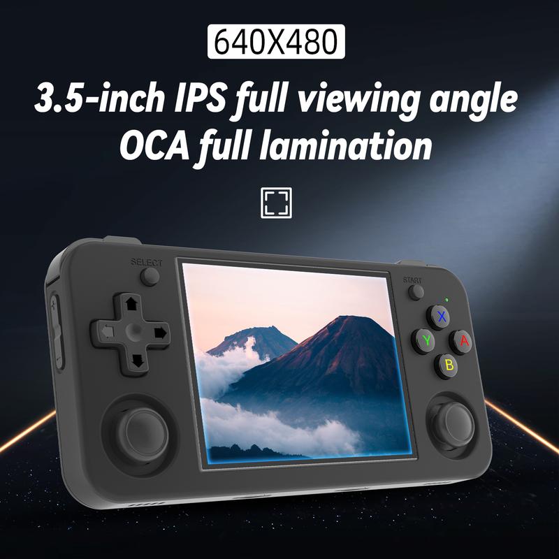 ANBERNIC RG35XX H Retro Handheld Game Console  3.5 Inch IPS Screen Linux  64-bit System RG35XXH 64G 5K+ Games Support HD-MI TV Output 5G WiFi Bluetooth 4.2 Li-polymer  3300mAh Gift