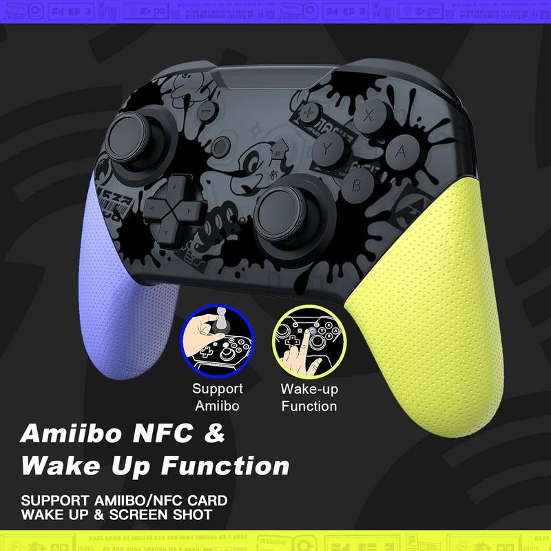 NFC Switch Pro Controller Compatible with Switch OLED LITE Controller Supports NFC&Wake Up Function,Many colors for you, Black, Gold,Yellow and Blue