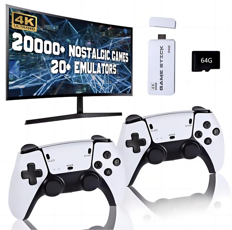 Retro Video Game Console, Plug and Play Controllers Video Game Retro Play Game Stick Built in 20000+ Games, 23 Classic Emulators, 4K High Definition HDMI Output for TV