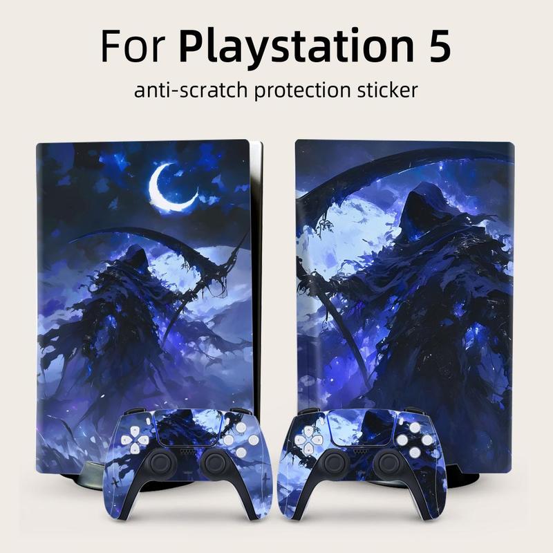 Game Console Protector Sticker, 1 Set Game Console Skin Sticker, Anti-scratch Protective Sticker, Console Accessories for PS5 Optical Drive Version