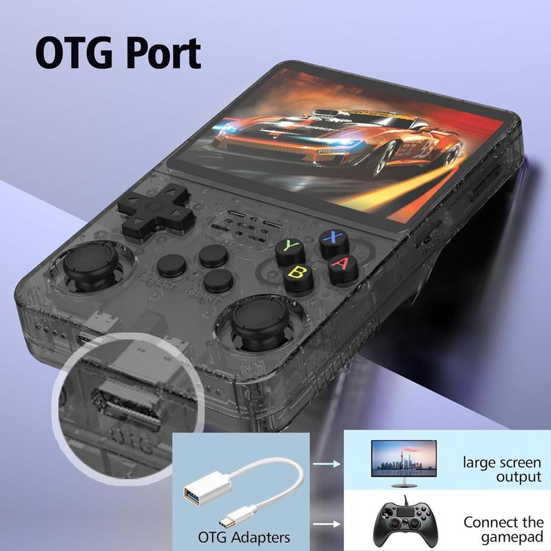 R36S Retro Video Handheld GameConsole Linux System 3.5 in lPs Scre Portable RetroGame Console, Gaming Room Portable 3D dual system handheld game console Preset 1500 games Christmas Coolest Gift， Black Friday Promotion Discount Protection