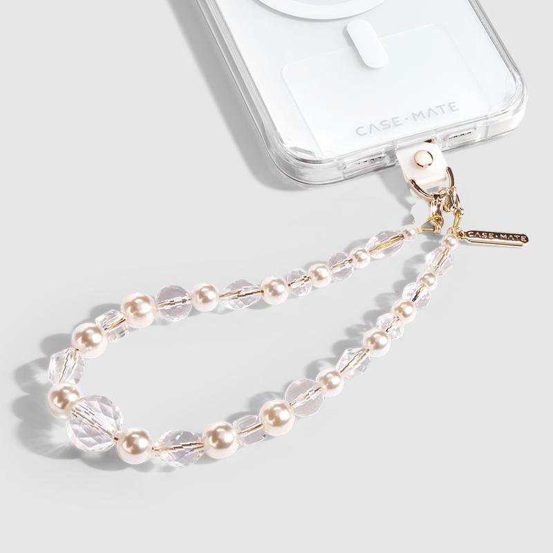 Crystal Pearl Phone Charm