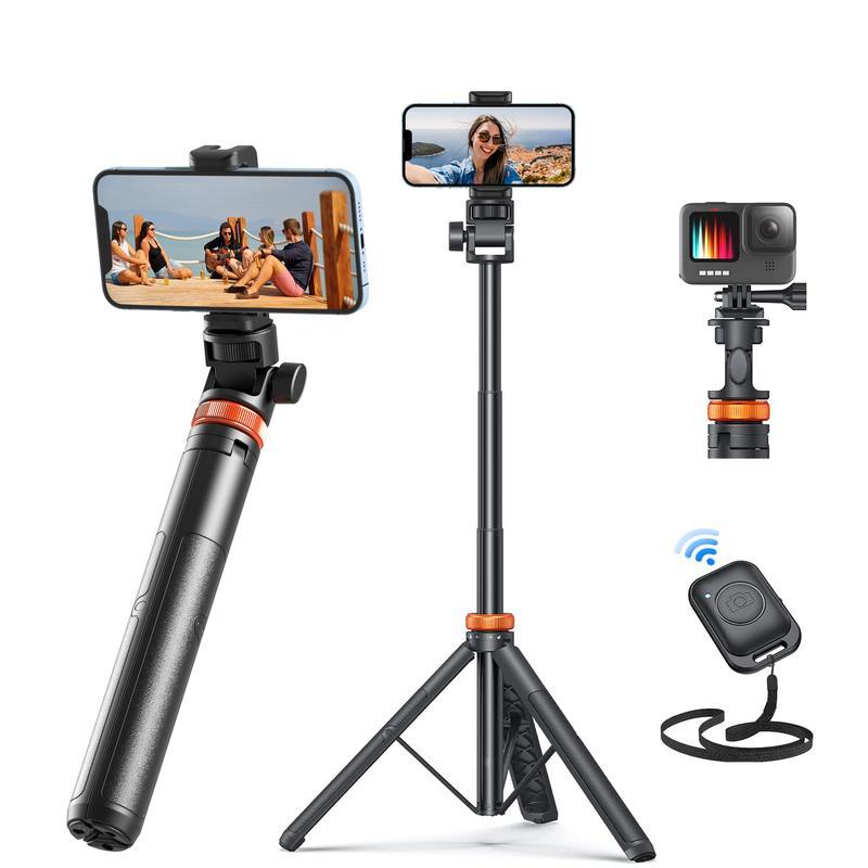 Phone Tripod, Tripod for iPhone  Android &Selfie Stick Tripod with Remote, Upgraded iPhoneTripod Stand & Travel Tripod, Solidest Cell PhoneTripod Compatible with iPhone 16 15 14 13