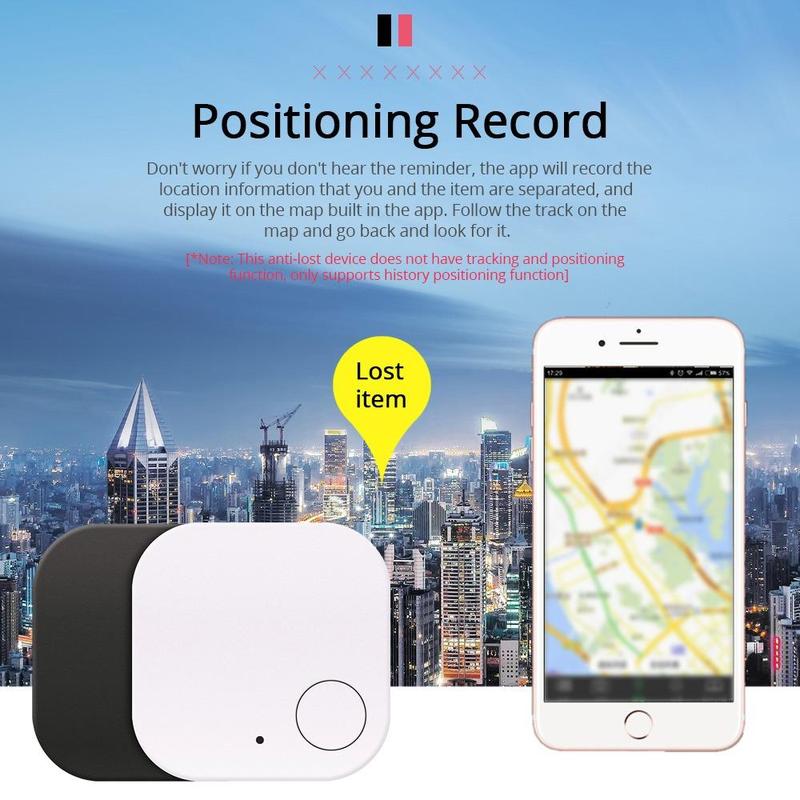 Key Finder, Portable Mini GPS Tracker, Replaceable Battery Tracker, Suitable for Keys, Wallets, Luggage, Compatible with IOS & Android