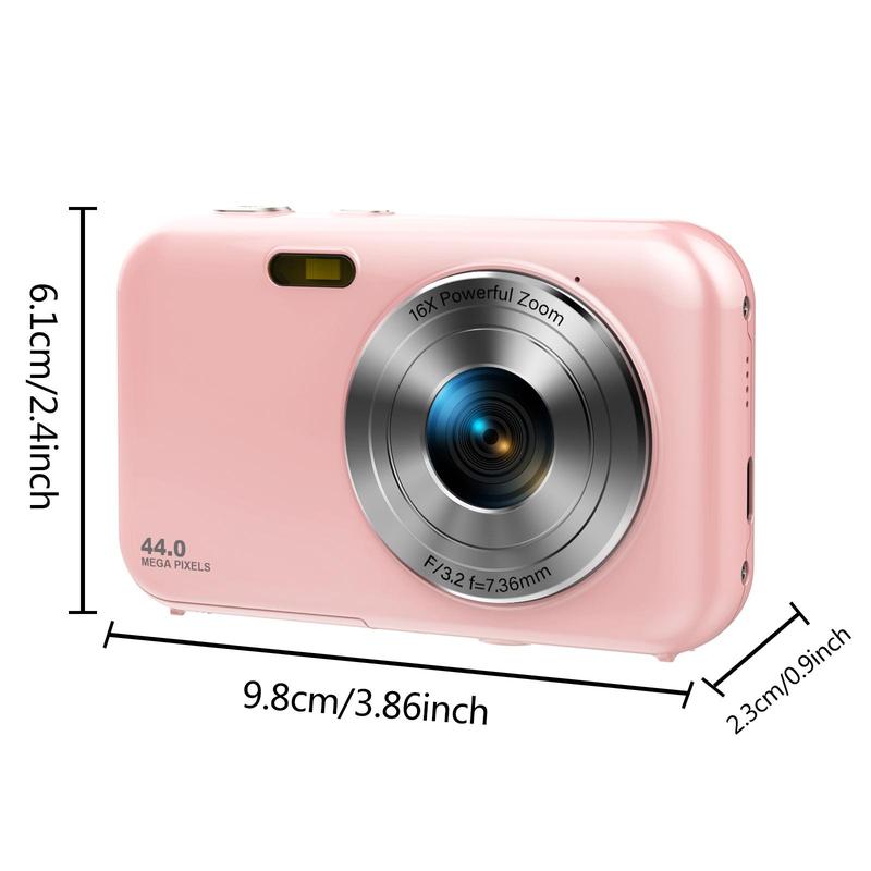 16X Optical Zoom Digital Cameras with 32GB Memory Card for Summer, 1080P＆44MP Video Camera, Portable Camera, Anti-shake Point & Shoot Camera Electronics, Digital Camera, Stocking Fillers Gift