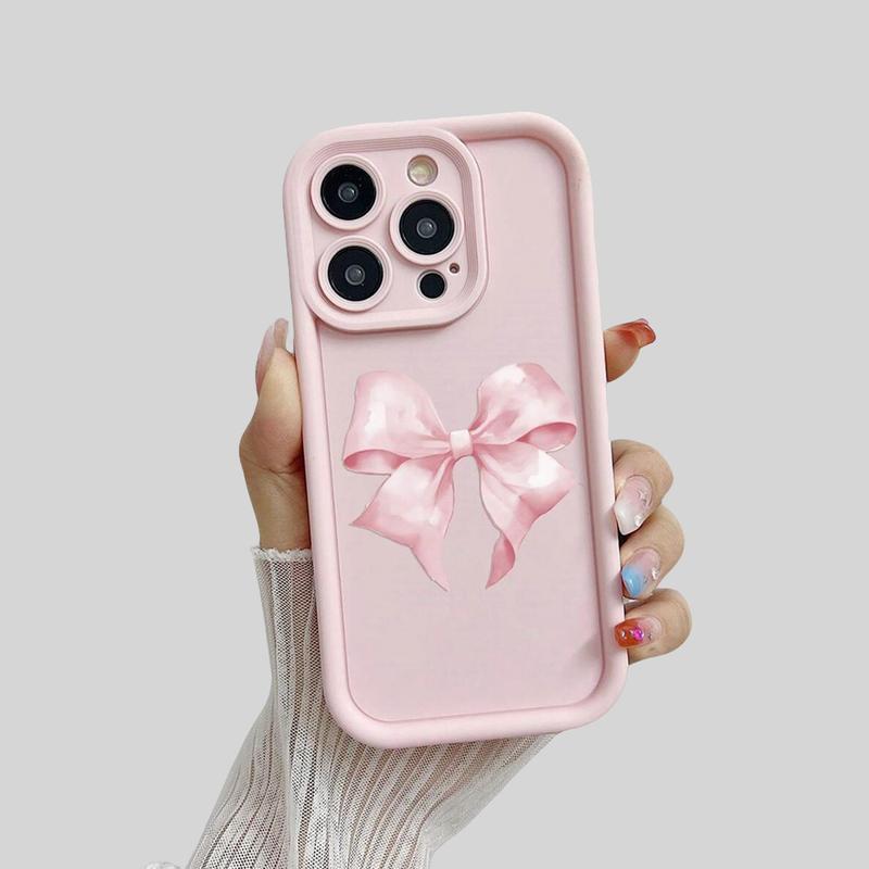 Bowknot Pattern Phone Case, Decorative Phone Protector Cover, Phone Accessory Compatible With iPhone 11 12 13 14 15 Plus Pro Max XR XS Max, Phones Case