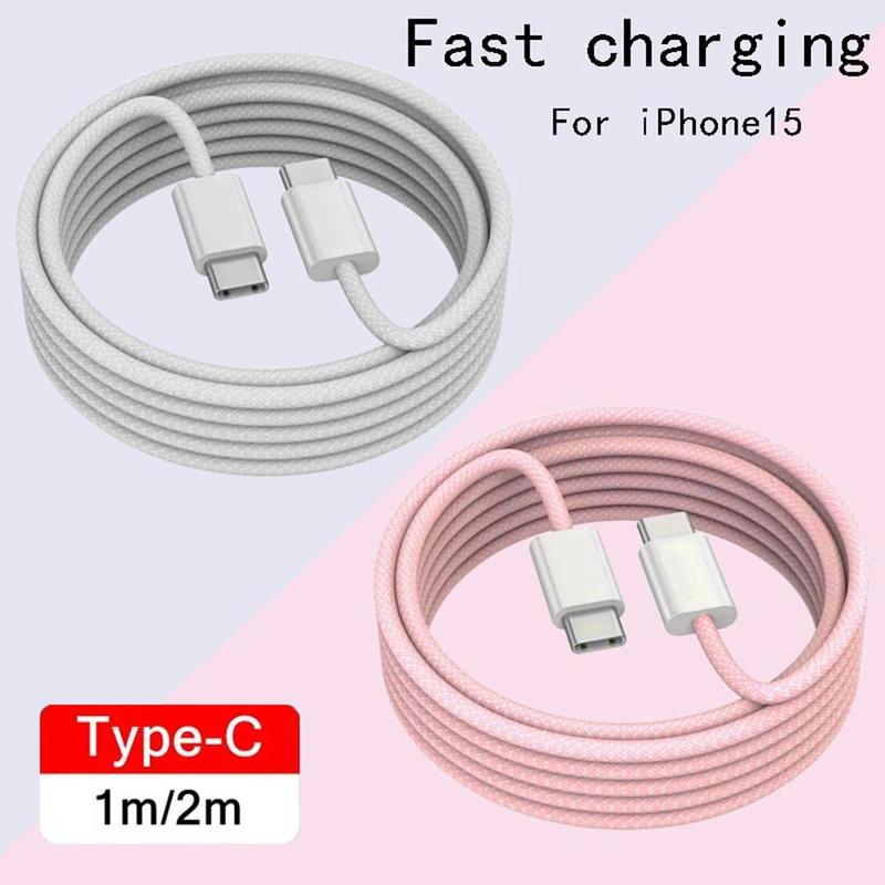 USB C to C Fast Charging Cable, 1 Count 60W Type C to Type C Fast Charging Cable, Compatible for iPhone 15 15 Pro 15 Pro Max & Samsung Galaxy S23 S22 S21