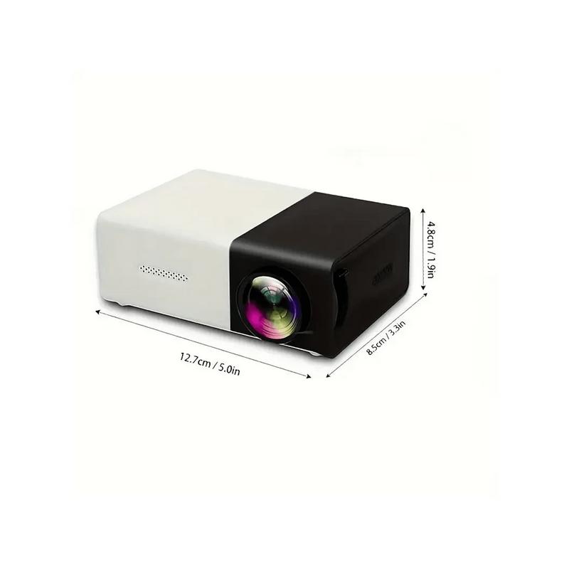 [Limited time discount] Home Theater Portable Mini Projector, Supporting Smartphone Wired Screen Sharing, Allowing You To Enjoy Cinema At Home Audio Cable Flash Usb