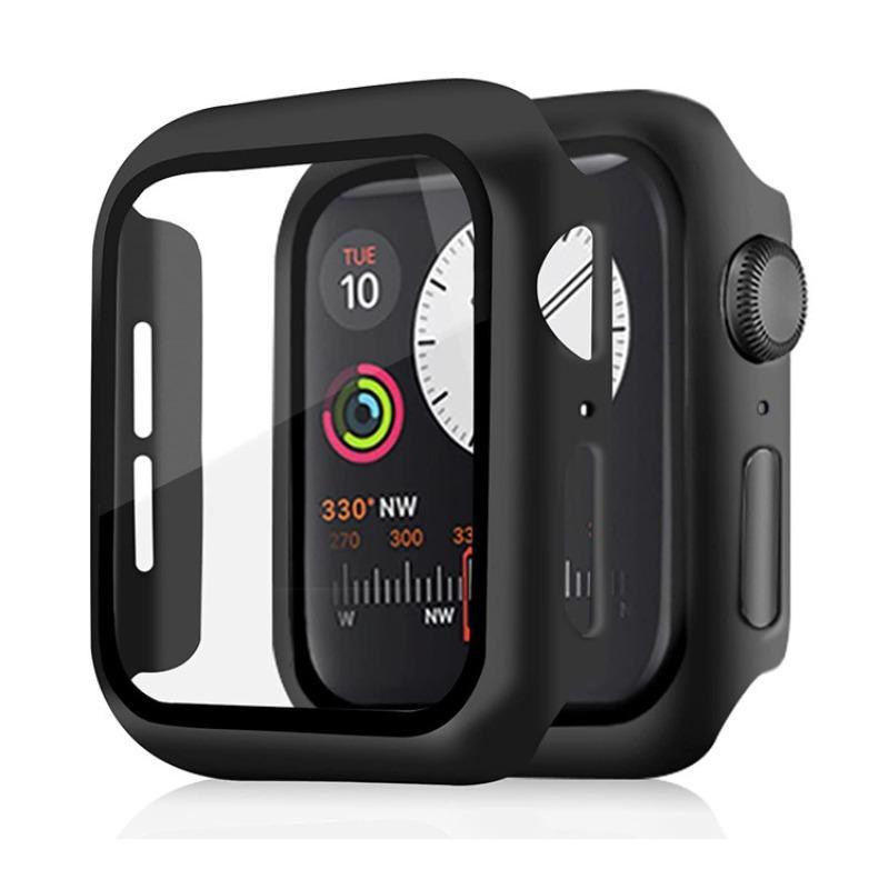 Watch Case with Tempered Film, Full Coverage Protective Case, Hard PC Watch Protective Cover Compatible with Apple Watch