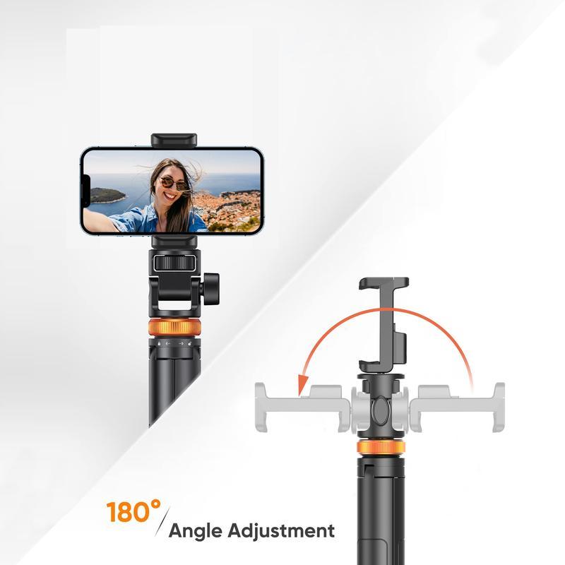 Phone Tripod, Tripod for iPhone  Android &Selfie Stick Tripod with Remote, Upgraded iPhoneTripod Stand & Travel Tripod, Solidest Cell PhoneTripod Compatible with iPhone 16 15 14 13