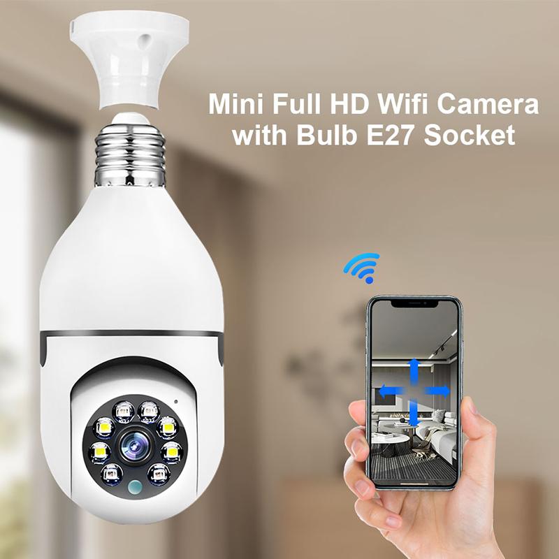 2K 3MP Wireless Bulb Security Camera-5G&2.4G WiFi,360° Degree Panoramic,E27 Light Socket Camera for Outdoor, Wireless WiFi Home IP Camera with Motion Tracking Alarm, Color Night Vision,Two-Way Talk