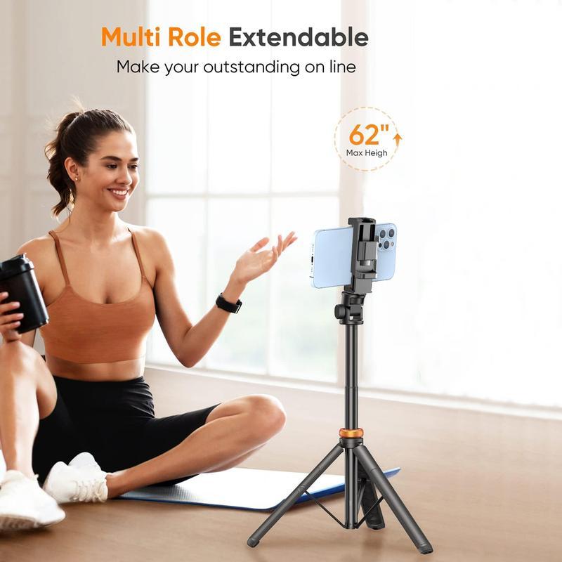 Phone Tripod, Tripod for iPhone  Android &Selfie Stick Tripod with Remote, Upgraded iPhoneTripod Stand & Travel Tripod, Solidest Cell PhoneTripod Compatible with iPhone 16 15 14 13