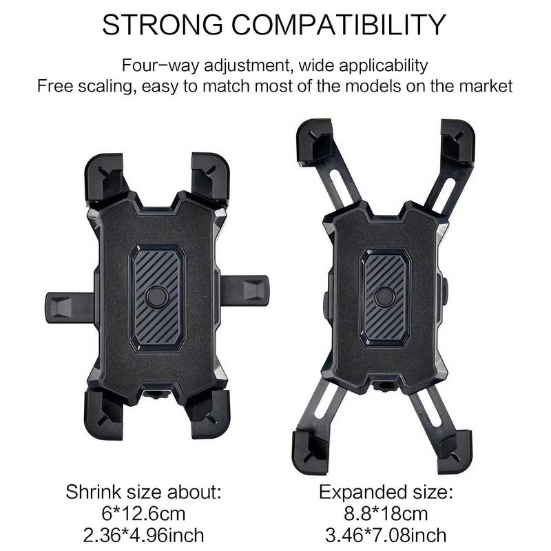 Bicycle Motorcycle Handlebar Phone Holder, Anti-slip & Anti-shake Phone Clip, Universal Phone Mount for Bicycle, Motorcycle