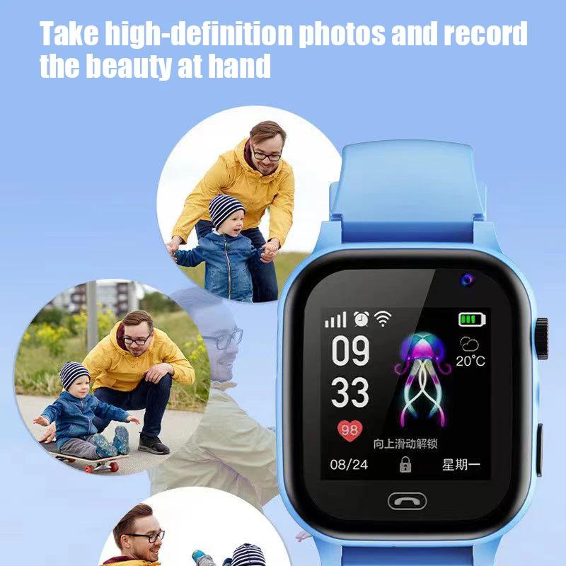 4G kids smart phone watch SOS call lbs tracker SIM card location camera clock waterproof smartwatch Boys Girls gifts