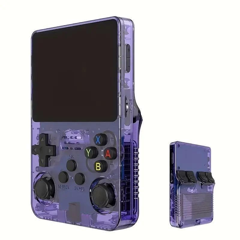 R36s Handheld Retro Game Console Linux System TF Card, Portable Pocket Game Console 3.5 Inch IPS Screen